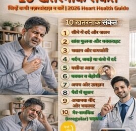 हार्ट अटैक से पहले दिखने वाले 10 खतरनाक संकेत जिन्हें कभी नज़रअंदाज़ न करें | 2026 Heart Health Guide
