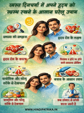 व्यस्त दिनचर्या में अपने हृदय को स्वस्थ रखने के आसान घरेलू उपाय