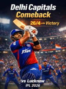 Sameer Rizvi Match Winning Knock vs Lucknow IPL 2026 Delhi Capitals Comeback