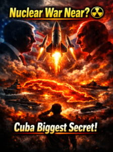 Cuba crisis map with US and Russia tension nuclear missiles